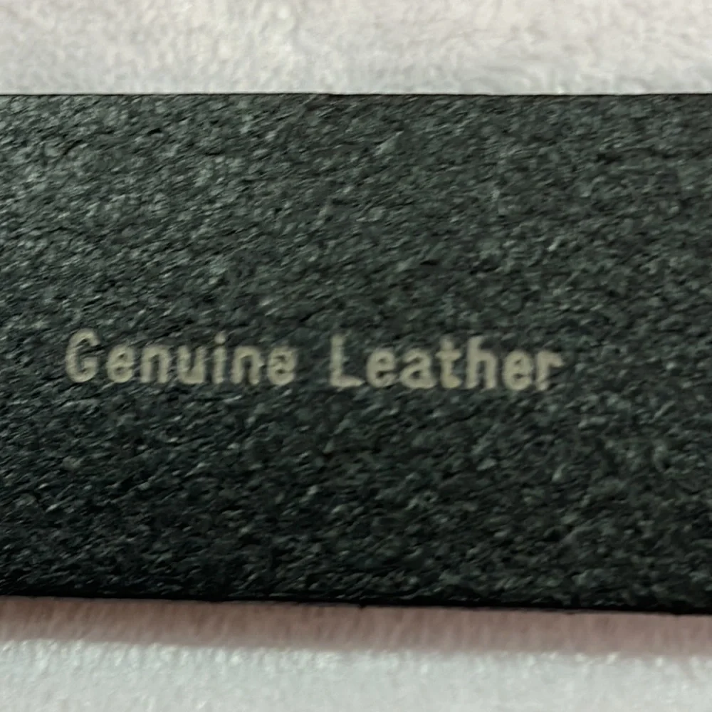 Remo Tulliani Genuine Leather Black Belt Silvertoned Buckle Made in USA Size 44